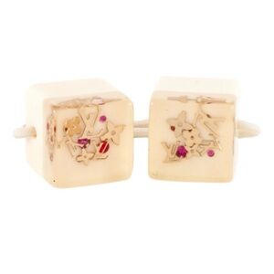 Louis Vuitton Cream and Pink Floral Hair Accessories